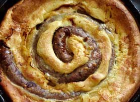 Catherine wheel toad in the hole