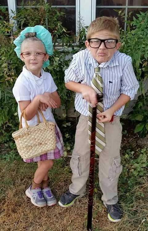 Great homemade grandparent costumes for kids