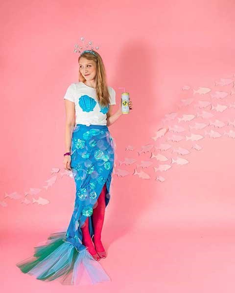 Homemade mermaid costume for kids