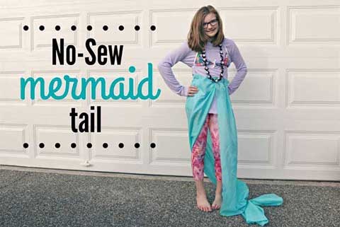 No sew mermaid tail costume for kids