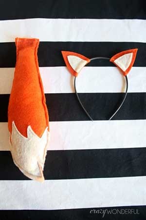 Homemade fox costume for kids