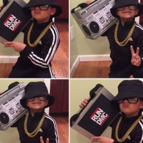 Kids homemade rapper costume