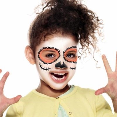 Skeleton face paint for kids
