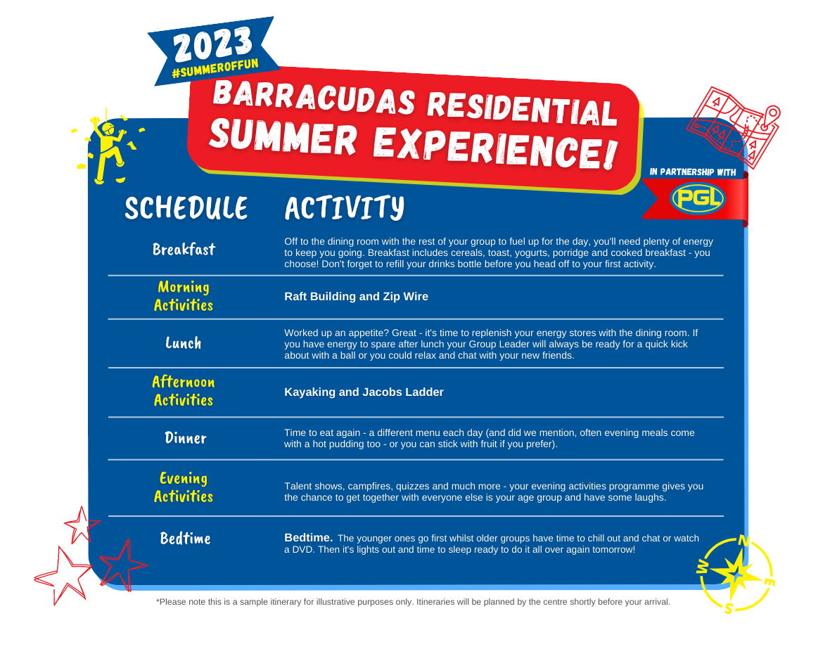 Residential camp example day