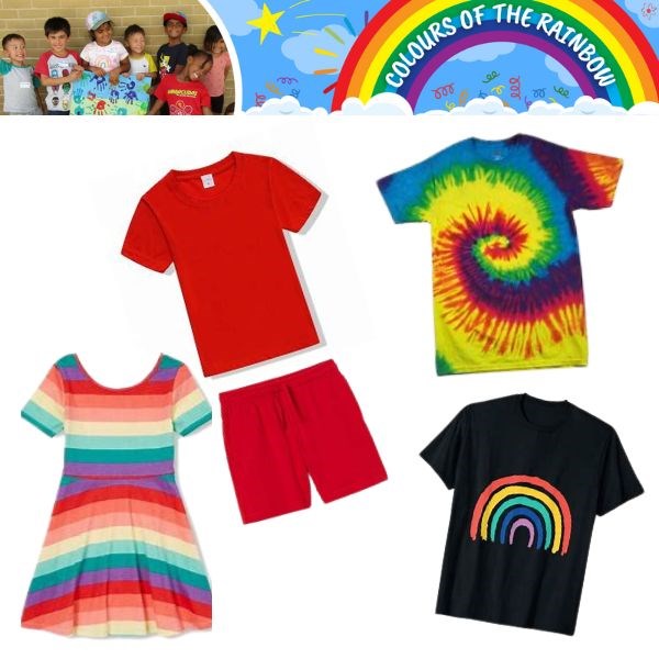 Barracudas weekly theme Colours of the rainbow costume ideas