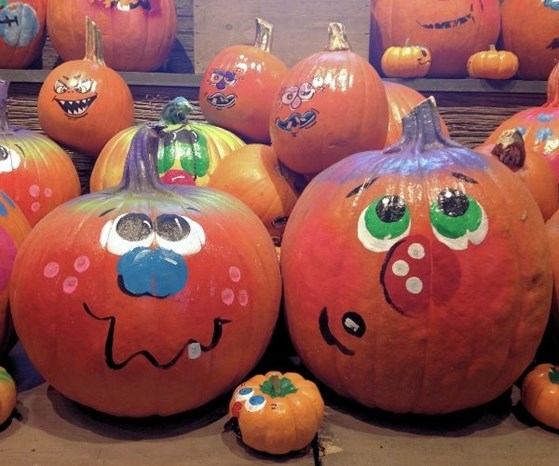 Painted pumpkins