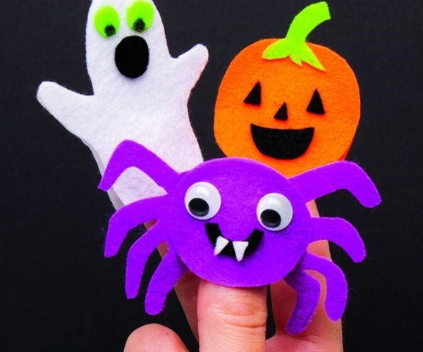 Halloween crafts finger puppets