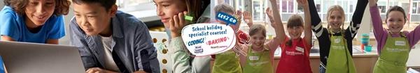 School holiday baking course and school holiday coding courses