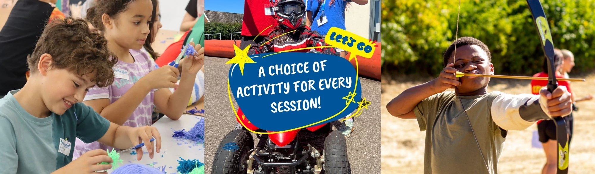 School holiday camps with a choice of activities