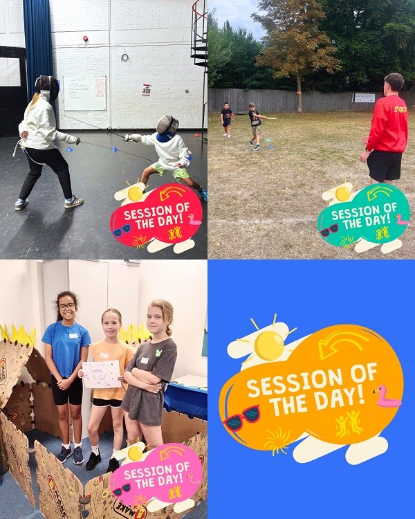 Session of the day at Barracudas summer camp 2025 from 18th to 22nd August
